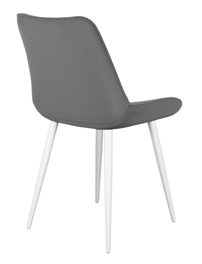 Стул DikLine 206М B22 GREY, ножки белые фото 2