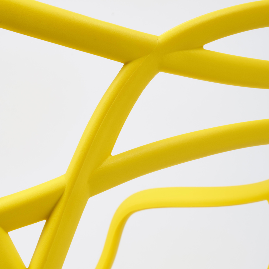 Стул Кет Чаир/Cat Chair (мод.028) пластик, 53х59х82,5см, желтый фото 2