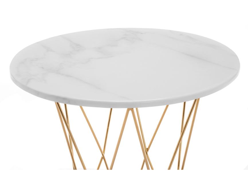 Стол деревянный Melan white / gold фото 3