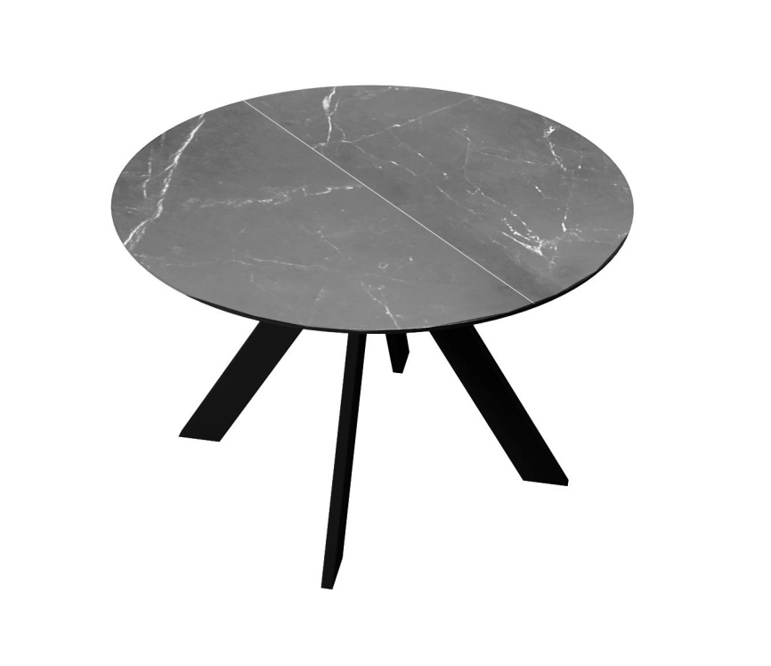 Стол DikLine SKC110 d1100 Керамика Серый мрамор/подстолье черное/опоры черные фото 7