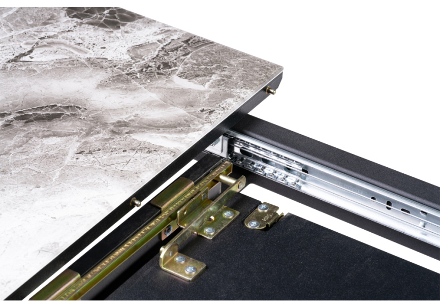 Стол стеклянный Бугун мрамор серый / черный фото 7