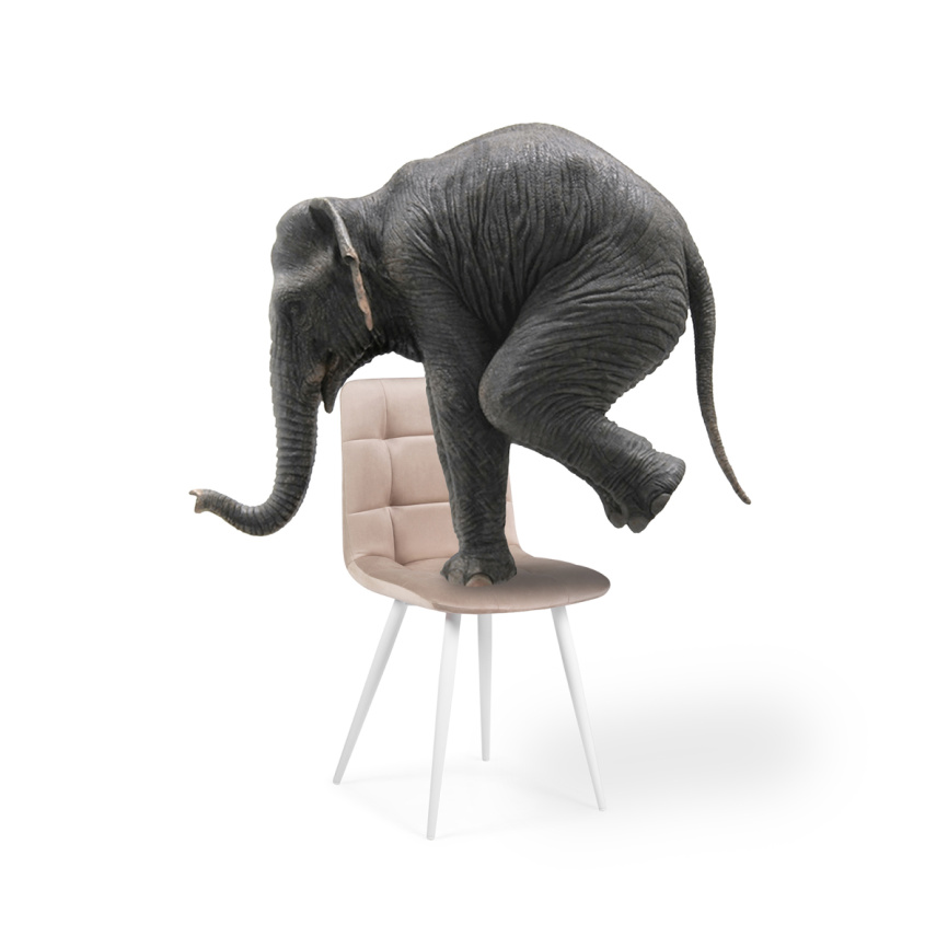 Стул на металлокаркасе Чилли К бежевый velutto 05 / черный фото 5