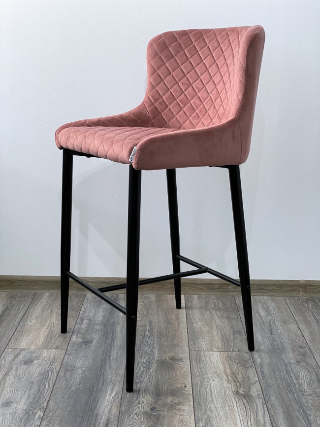 Полубарный стул ARTEMIS BLUVEL-52 PINK (H=65cm), велюр М-City фото 8
