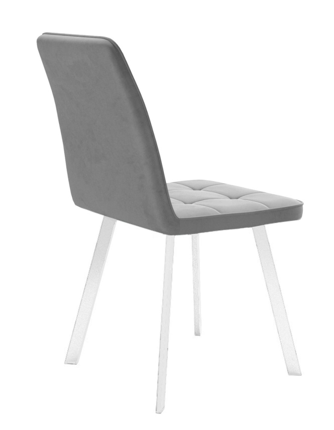 Стул DikLine 207 B22 GREY /ножки белые фото 3