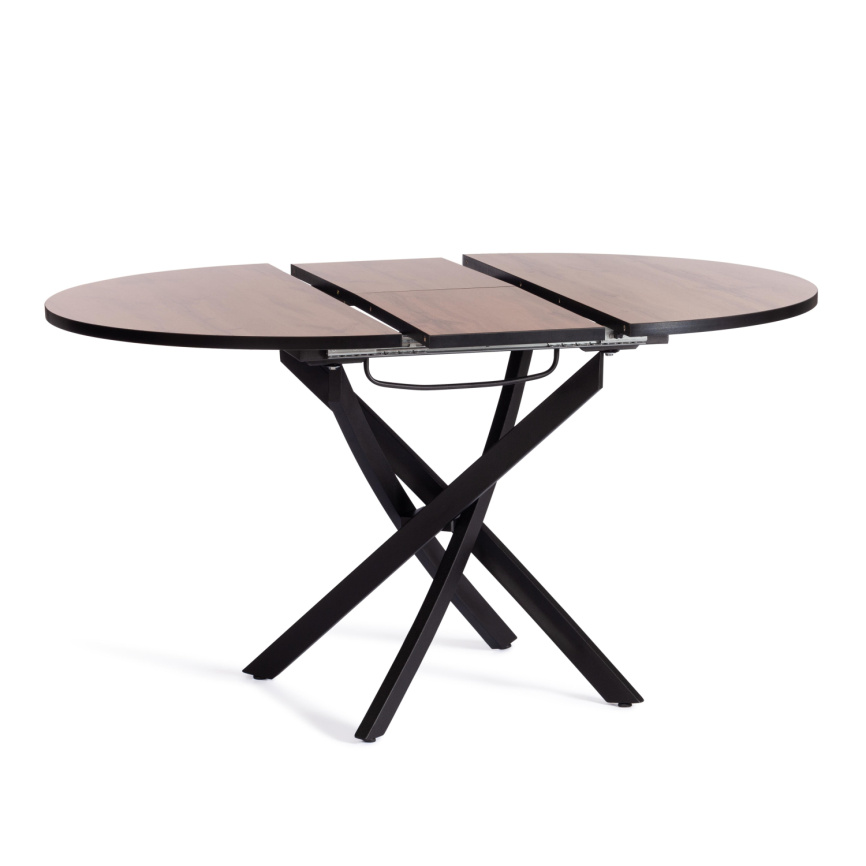 Стол обеденный Манзана/Manzana ЛДСП/HPL/металл, 100-130х100х75см, дуб вотан/чёрный фото 4