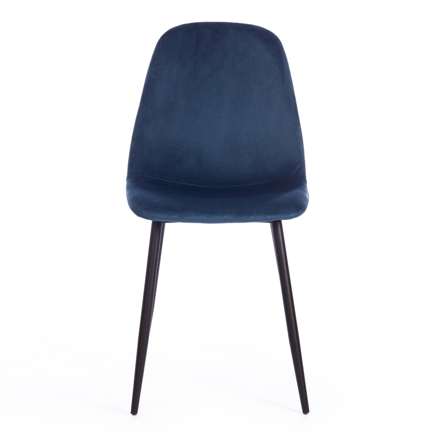 Стул BREEZE (mod. 4724) Велюр/металл , 44 х 53 х 87 см, Blue (синий) HLR63 / черный фото 5
