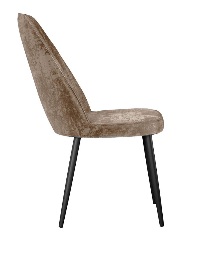 Стул DikLine 326 микровелюр M05 шоколад, ножки черные фото 3