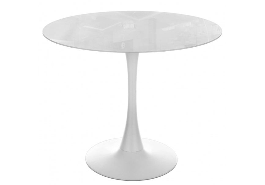 Стол стеклянный Tulip 90 super white glass фото 1