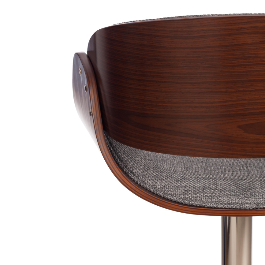 Стул барный Ландо/Lando (мод.4036) металл/дерево/ткань, 59х51х93-114см, высота сиденья 62-83см, серы фото 12