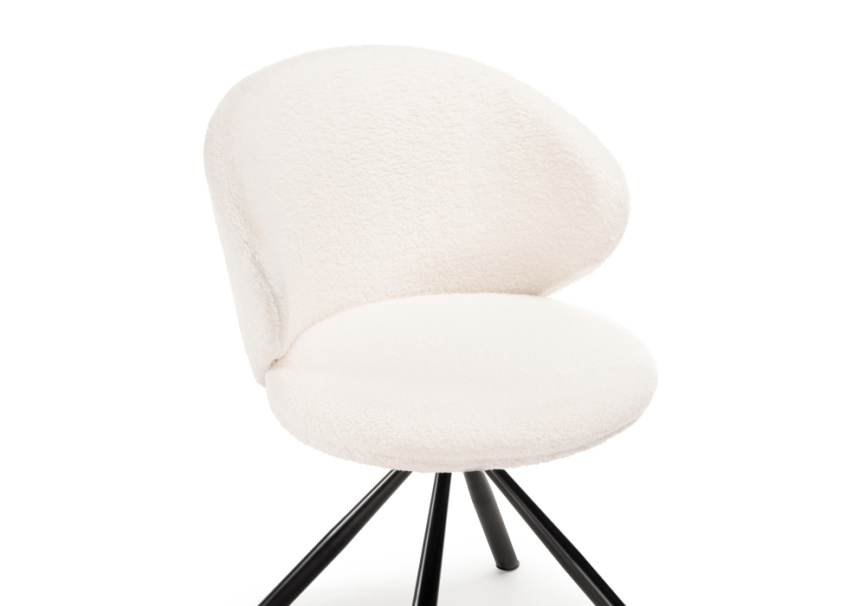 Стул на металлокаркасе Solomon крутящийся white / black фото 6