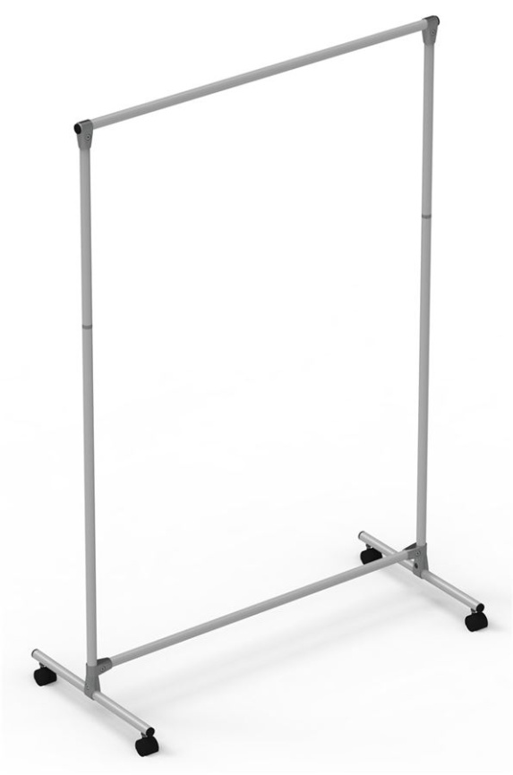 Стойка для одежды на колесах ВГР-4 (серый) фото 1