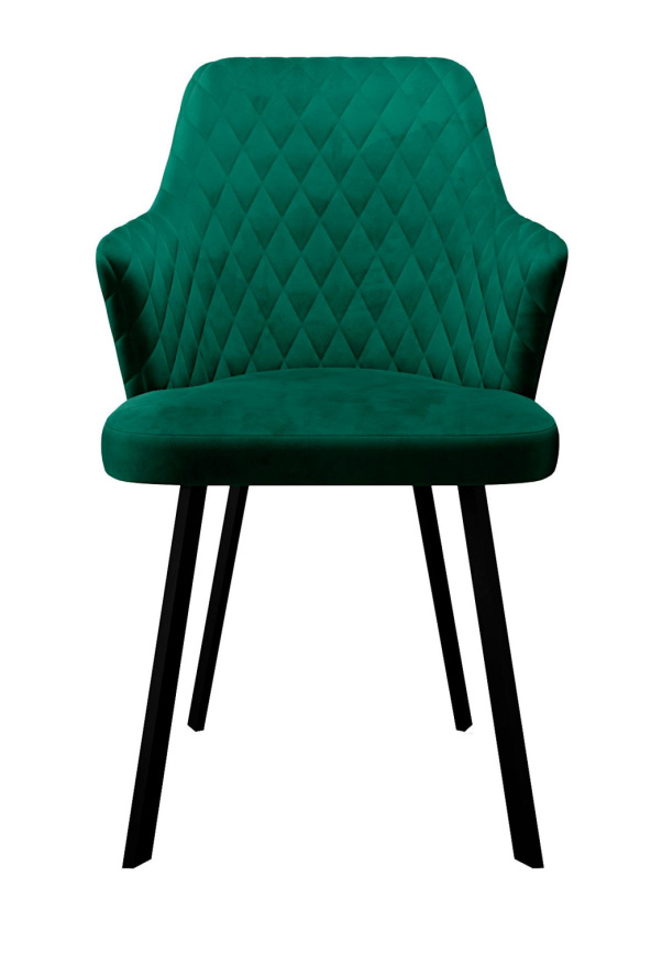Стул DikLine 245 поворотный, К13 изумруд, ножки черные фото 3