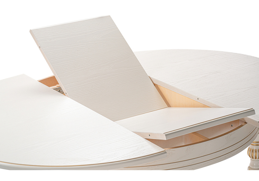 Стол деревянный Брейзер молочный / золото фото 6