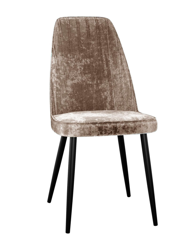 Стул DikLine 326 микровелюр M05 шоколад, ножки черные фото 1