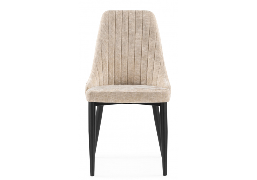 Стул на металлокаркасе Kora black / beige фото 3