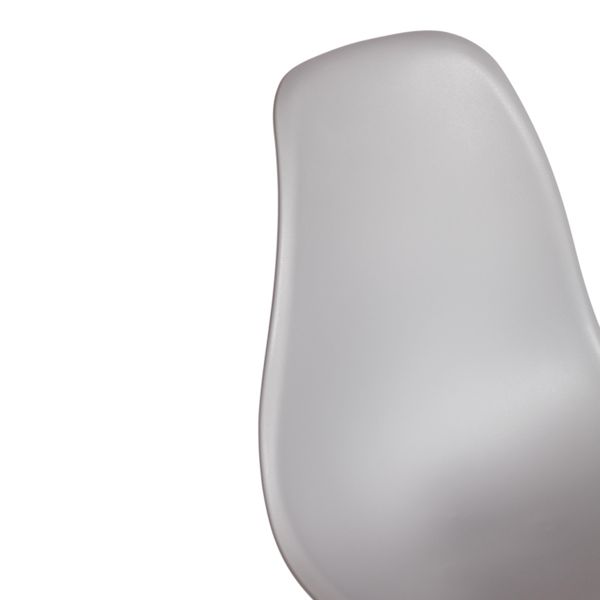 Стул CINDY (EAMES) (mod. 1801) дерево бук/металл/сиденье пластик, 45x51x82 см, Light grey (светло-се фото 7