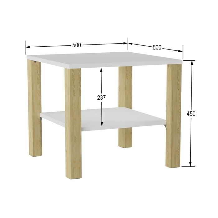 Стол журнальный "Матео" (Белый / Дуб янтарный) фото 3