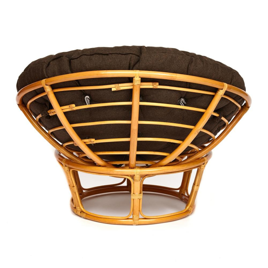 Кресло Папасан/Papasan (23/01 W) /с подушкой и ремешками/ диаметр подушки 125см, 115х101х104см, медо фото 3