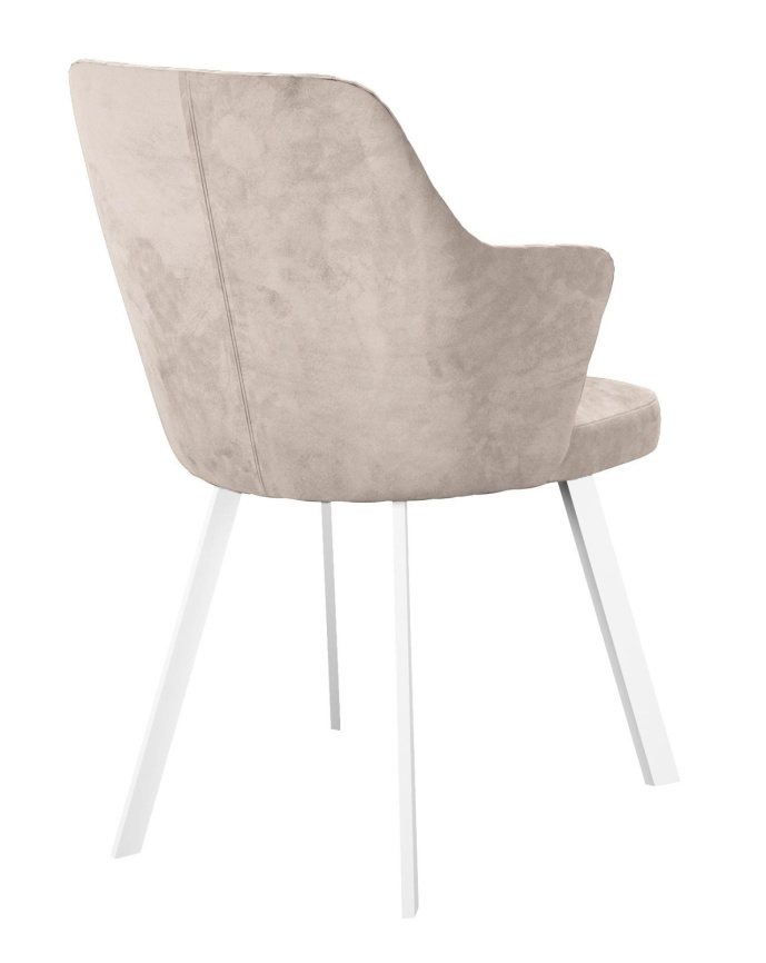 Стул DikLine 345 C103 крем, ножки белые фото 2