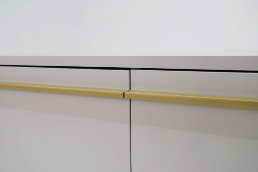 Тумба ТВ  Николь-3, Сатиновое золото фото 6