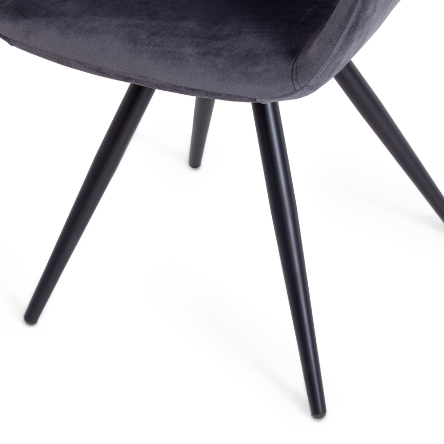 Кресло BOEING ( mod. 9120) / 1 шт. в упаковке металл/вельвет, 42x58x84.5x47см, серый (HLR 21)/черный фото 7