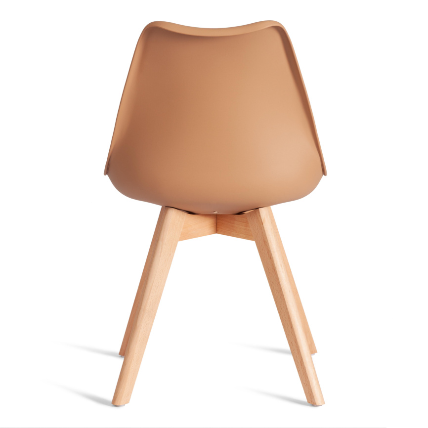 Стул TULIP (mod. 73-1) дерево/пластик/экокожа, 47,5x55x80 см, Бежевый (Latte)  фото 4