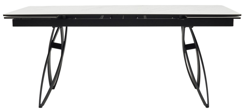 Стол PALERMO 180 KL-99 Белый мрамор матовый, итальянская керамика / черный каркас, ®DISAUR фото 7