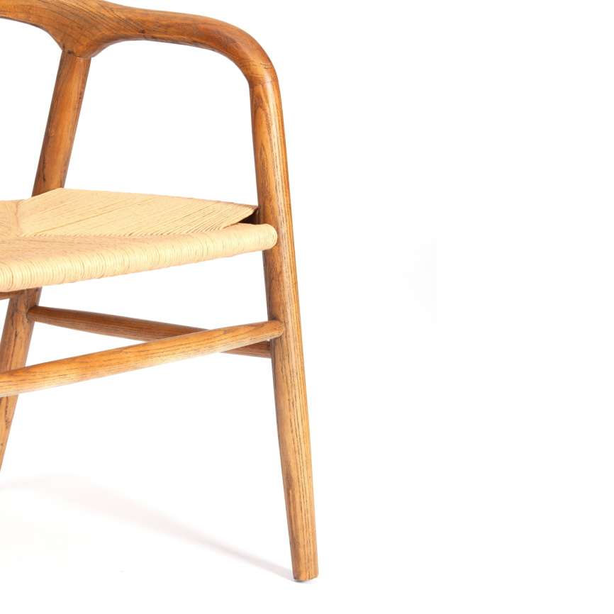 Стул VALI дерево вяз/бечевка, Груша (№3), 50х46х77 см фото 2