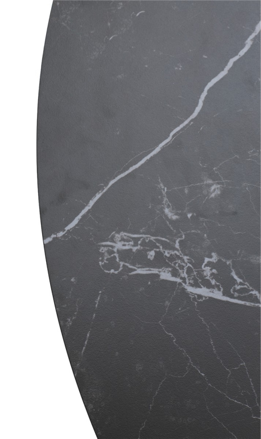 Стол ТЕРНИ (TERNI) 120 ЧЕРНЫЙ МРАМОР (MATT BLACK MARBLE SOLID CERAMIC), керамика/ ЧЕРНЫЙ, ®DISAUR фото 9