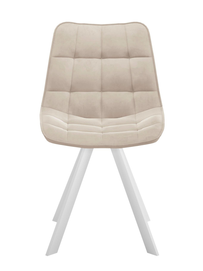 Стул DikLine 229 поворотный, B03 BEIGE, ножки белые фото 2