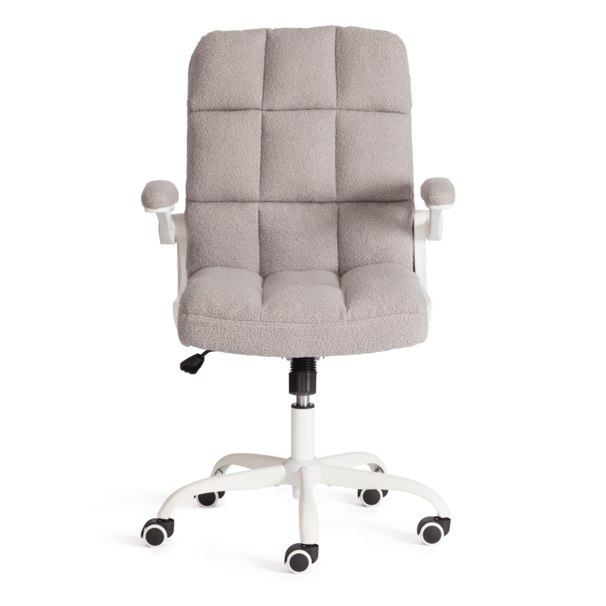 Кресло Лугано Вт/Lugano Wh ткань teddy/тедди, светло-серый фото 9