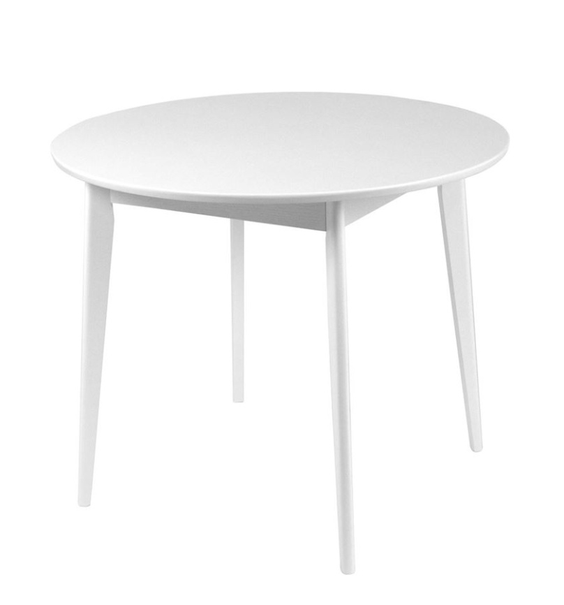 Стол Рэй-d900 нераскладной (белая эмаль / белая эмаль) Круглый фото 1