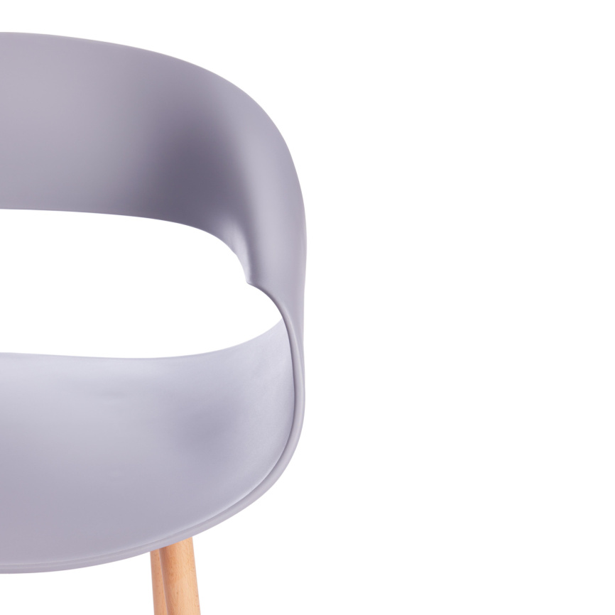 Стул КXX/QXX (мод.C1058-1) пластик/дерево, 60х53х81см, серый/натуральный фото 4