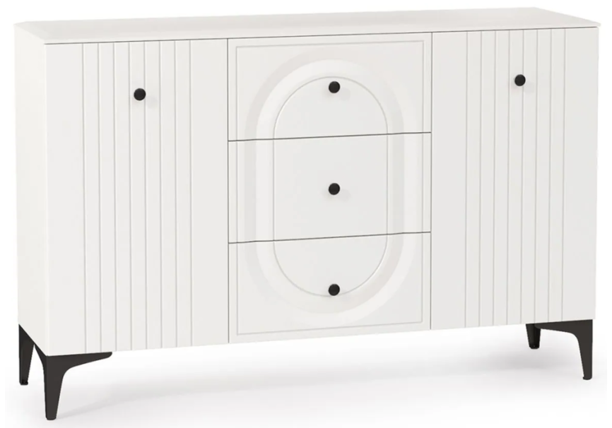 Комод Вестра 13.309 белый pe шагрень / белая шагрень фото 1