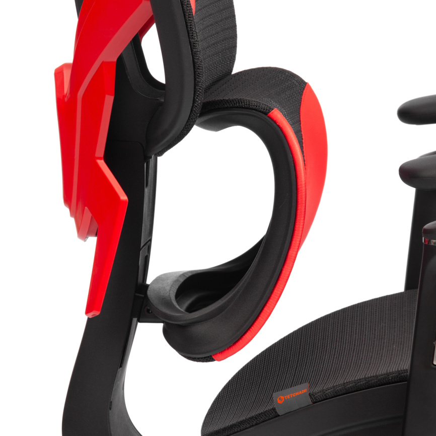 Кресло KingCobra иск. кожа / сетка, черный / красный, 70х70х125 см фото 9