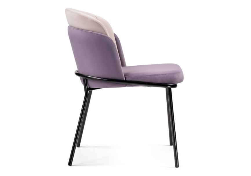 Стул на металлокаркасе Сиолим сливовый / кремовый / черный глянец фото 3