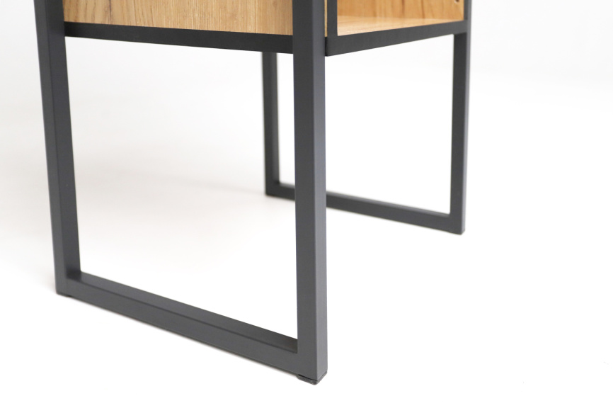 Стеллаж Берген-3, Дуб крафт золотой/Черный фото 14