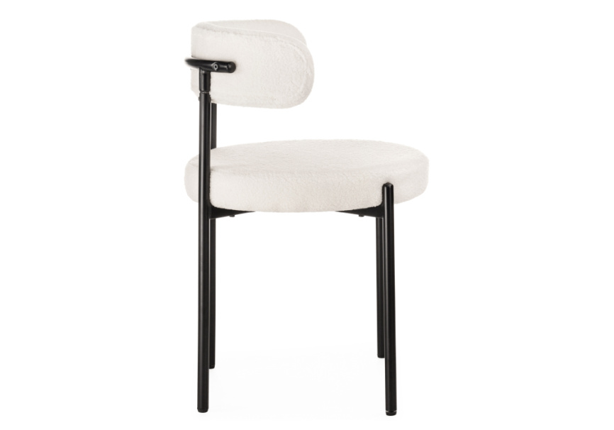 Стул на металлокаркасе Rudi white / black фото 4