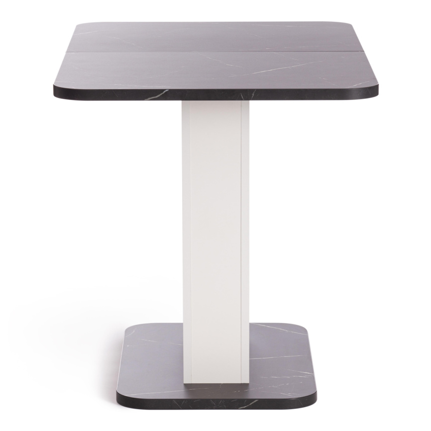 Стол обеденный раздвижной Гент/Gent ЛДСП, 110-145х68,6х75,5см, мрамор блэк роял/белый фото 2