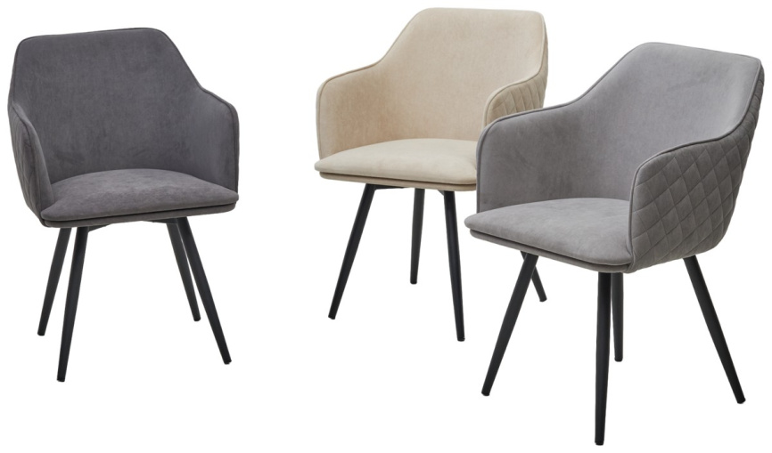 Стул ФОРТ (FORT) 360 град. поворот. цвет B28 Темно-серый, велюр / черный каркас фото 7