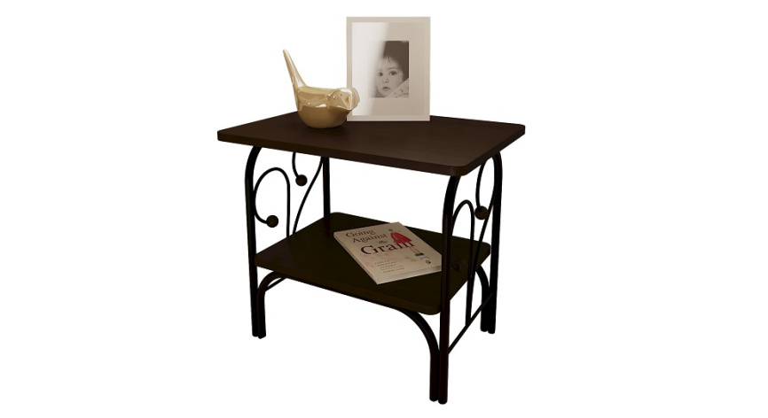 Прикроватная тумба МК-7, ММД 202, Черный/Венге фото 2