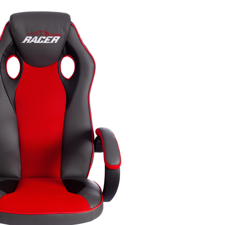 Кресло Рейсер Гт Нью/Racer Gt New кож/зам/ткань, металлик/красный, 36/08 фото 6