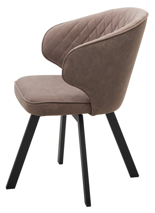 Стул СКАТ (SKAT) 360 град. поворот. цвет B5 Капучино, велюр / черный каркас фото 4