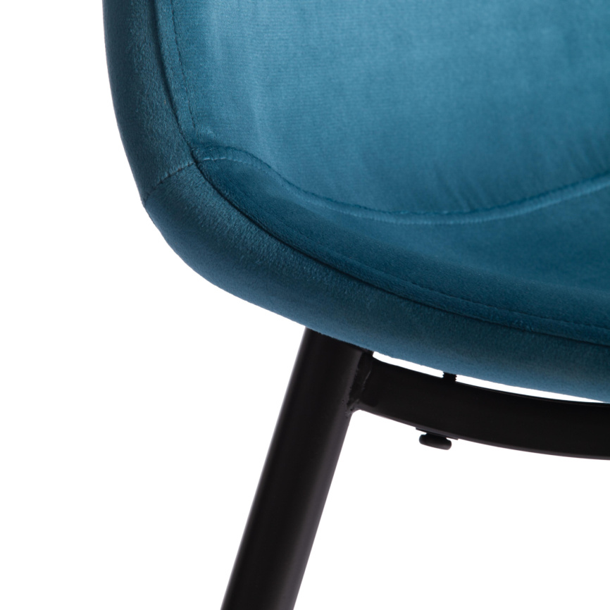 Стул BREEZE (mod. 4724) Велюр/металл , 44 х 53 х 87 см, Dark turquoise (темно-бирюзовый) HLR62 / чер фото 11