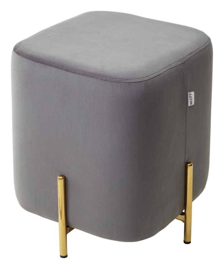 Пуф для гостиной ARES BLUVEL-14 GREY / GOLD М-City фото 1