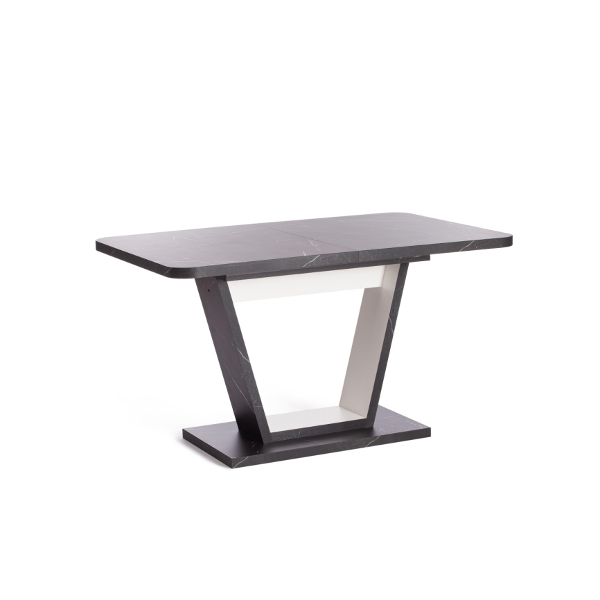 Стол обеденный раздвижной Вокс/Vox ЛДСП, 132-172х85х75,5см, мрамор черный/белый фото 4