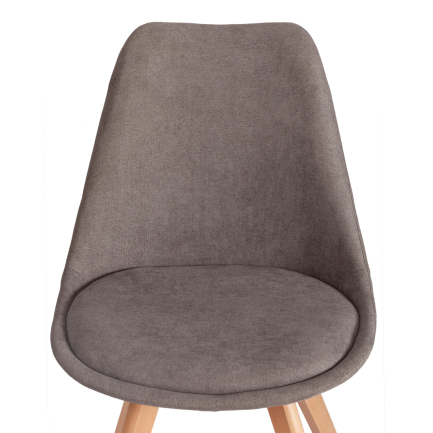 Стул TULIP SOFT (mod. 053V) дерево/пластик/ткань, 49,5 x 54,5 x 84 см, Серый (Grey) LY1701-26 фото 6
