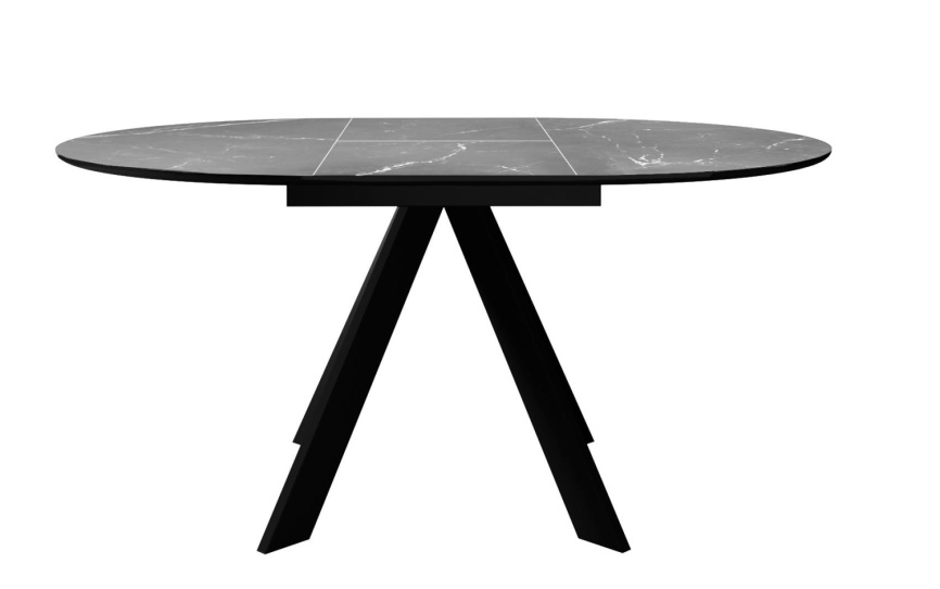 Стол DikLine SKC110 d1100 Керамика Серый мрамор/подстолье черное/опоры черные фото 4