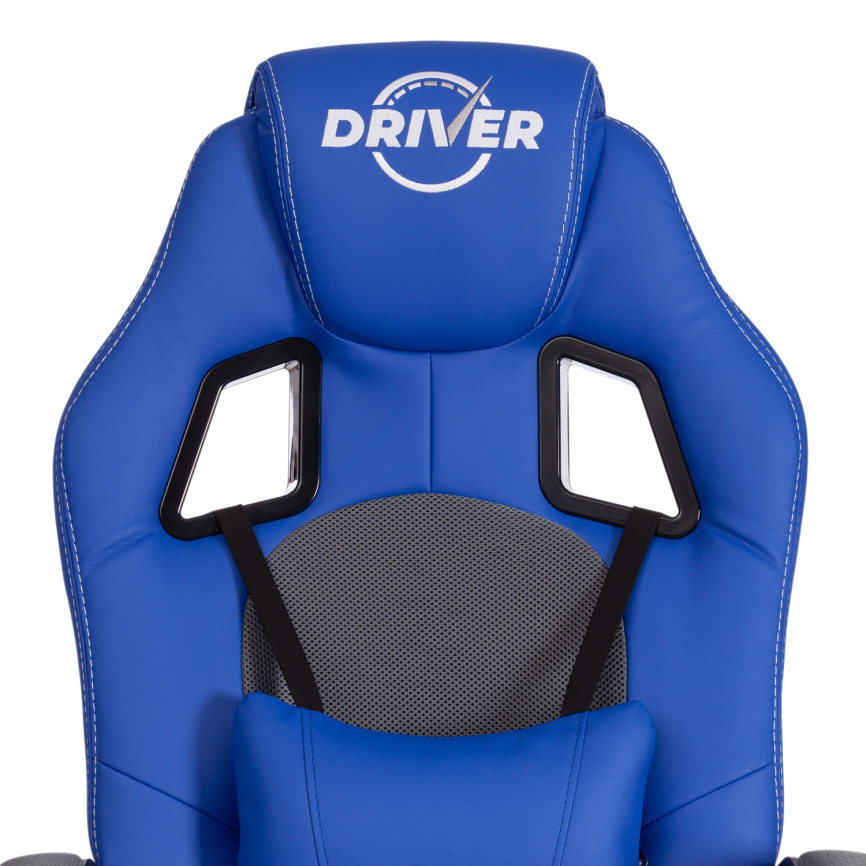 Кресло Драйвер/Driver (22) кож/зам/ткань, синий/серый, 36-39/TW-12 фото 7