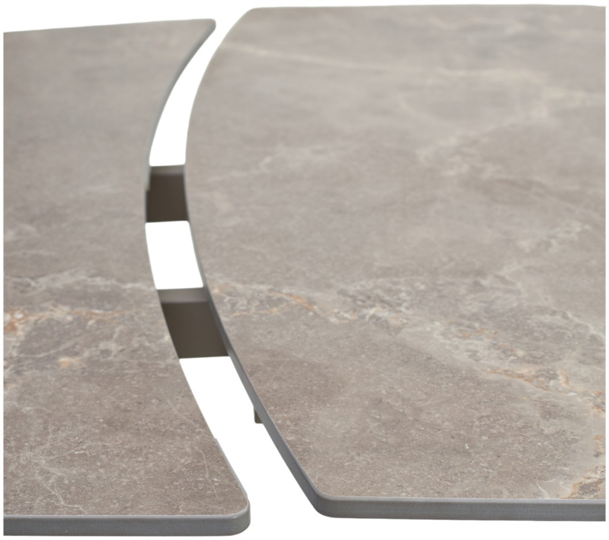 Стол БАЛД (BALDE) 140 цвет ЛАТТЕ МАТОВЫЙ (MATT LATTE STONE SOLID CERAMIC) / ТАУПЕ, ®DISAUR фото 7